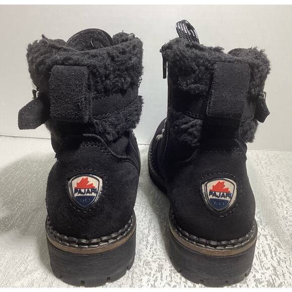 Pajar paulina lace up suede boots black womens size 8-8.5 - Picture 4 of 7